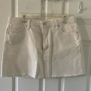 Good American White Jean Skirt